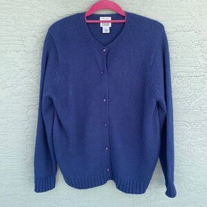Vintage Leon Levin Blue Cardigan Sz PL